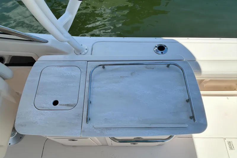  Yacht Photos Pics 2020 Grady-White Freedom 275 boat deck with utility station and water view.