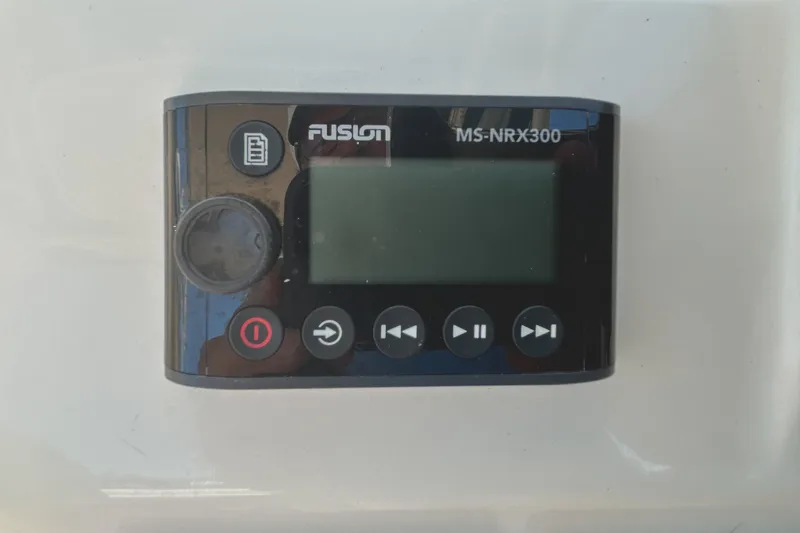  Yacht Photos Pics Fusion MS-NRX300 marine stereo remote on a Grady-White Freedom 275, 2020 model.
