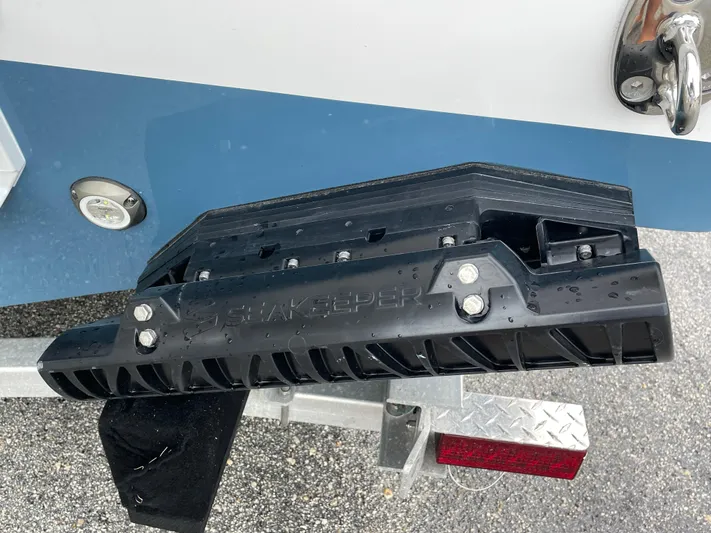  Yacht Photos Pics Close-up of a 2026 Tidewater 282 CC Adventure boat's Seakeeper stabilizer.