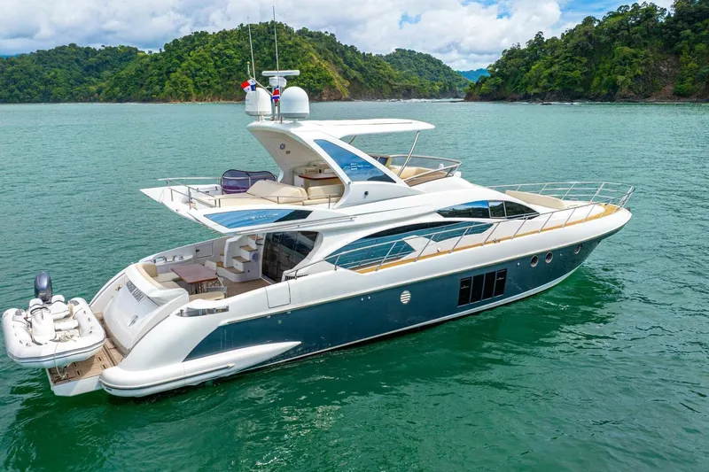 Costa Luna Yacht Photos Pics Luxurious 2014 Azimut 64 yacht cruising in scenic tropical waters.