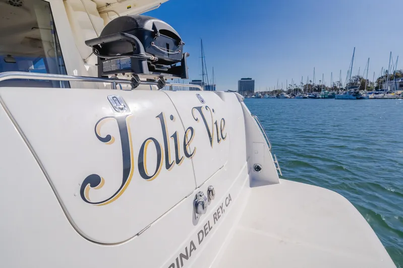 Jolie Vie Yacht Photos Pics 2004 Meridian 540 Pilothouse yacht "Jolie Vie" docked at Marina del Rey, sunny day.