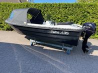 2023 Twins 435 met buiskap en Tohatsu 9.8