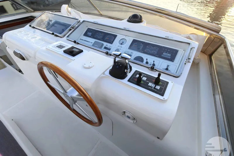  Yacht Photos Pics steer from the flybridge on the Mediterranean