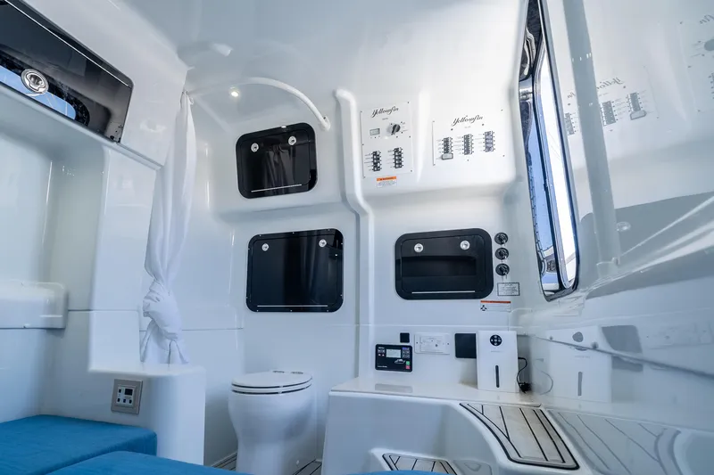  Yacht Photos Pics Interior of 2025 Yellowfin 42 Offshore boat, featuring modern amenities and sleek design.