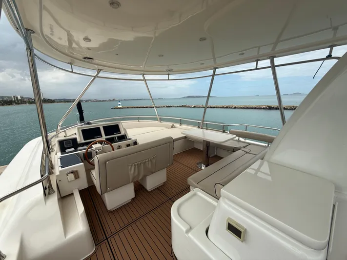  Yacht Photos Pics Luxurious 2011 Apreamare 65 MAESTRO yacht interior with ocean view and modern helm.