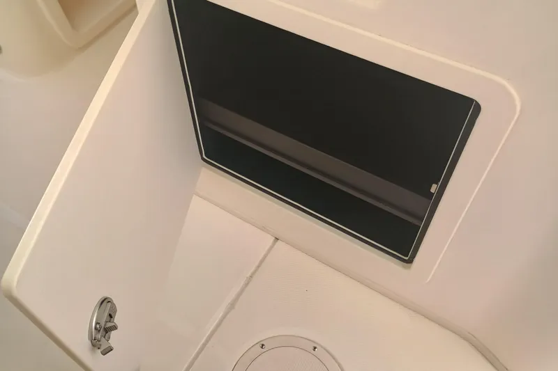 307-310 Yacht Photos Pics 2025 Grady-White Freedom 307 boat interior compartment detail.