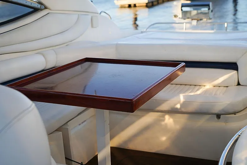  Yacht Photos Pics Luxury seating area on a 2000 Sunseeker Superhawk 48 Mk II yacht.