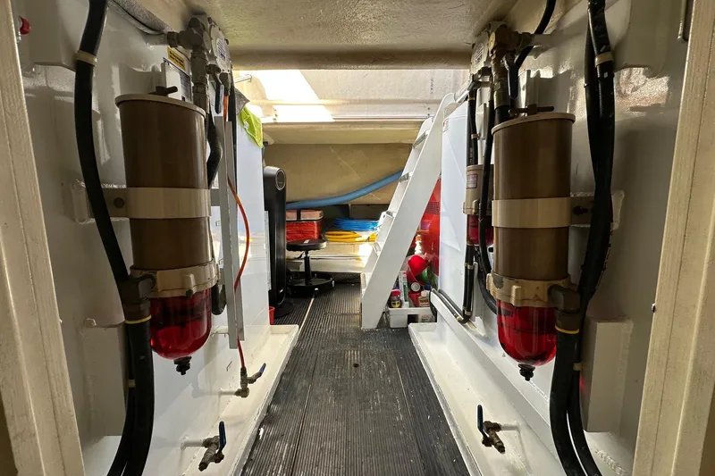 Aqua Alta Yacht Photos Pics View Looking Aft from Engine Room