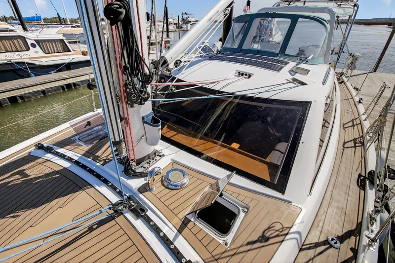 Off The Grid Yacht Photos Pics 2024 Southerly 420 yacht deck with modern rigging and sleek design.