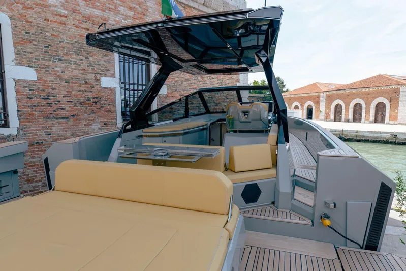 Evo R4 Wa Yacht Photos Pics 2024 Evo Yachts R4 WA luxury yacht with spacious deck and modern design.