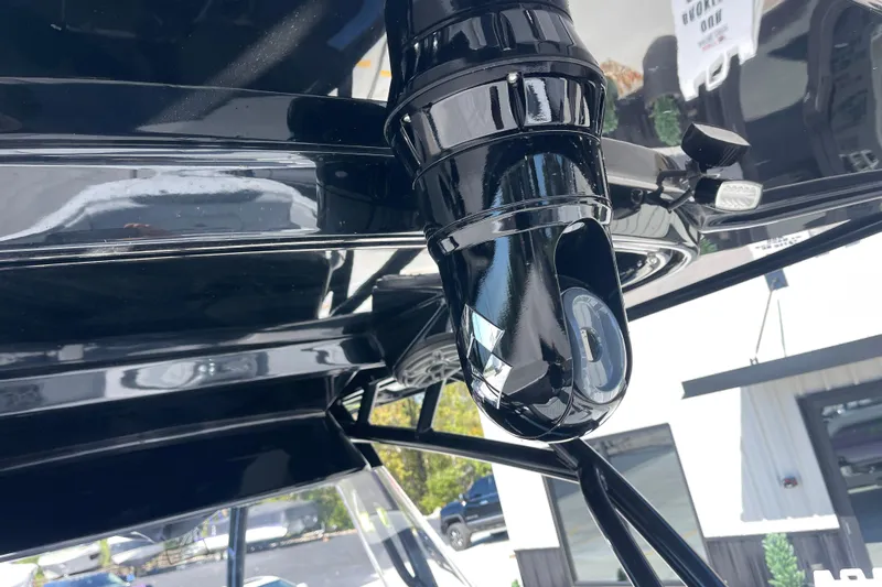  Yacht Photos Pics Close-up of 2026 Nor-Tech 340 Sport Center Console's sleek black camera system.
