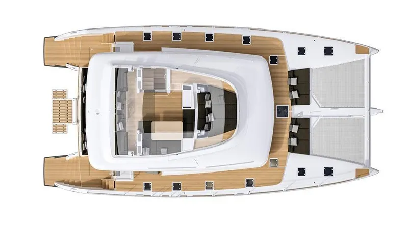 Mare Blu Yacht Photos Pics Lagoon 630 MY Flybridge Layout Plan