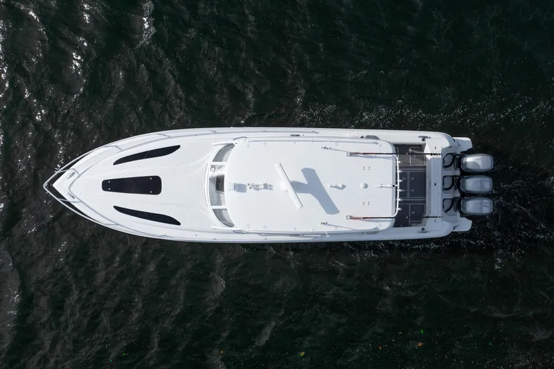 Patti Anne Yacht Photos Pics Intrepid 409 Valor Patti Anne - Aerial Profile