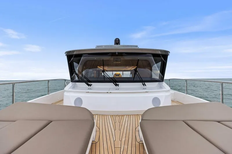 Amarula Sun Yacht Photos Pics 2024 Princess X80 yacht deck with sleek design and ocean view.