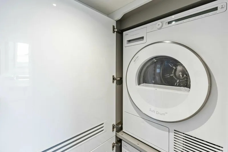 Amarula Sun Yacht Photos Pics Modern laundry area with a built-in dryer, Princess X80, 2024 model.