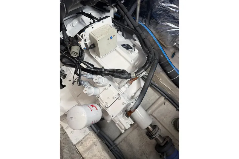 Aquavita Yacht Photos Pics Engine room of 2012 Princess 64 Flybridge Yacht.