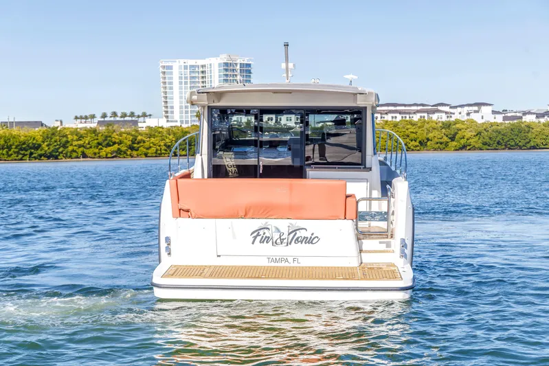  Yacht Photos Pics 2020 Sealine C390 yacht cruising in Tampa, Florida waters.