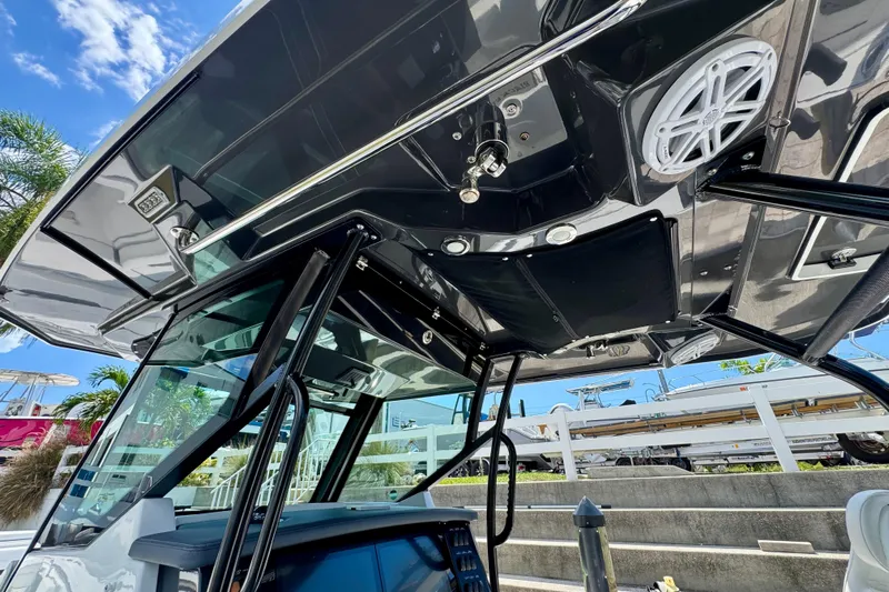  Yacht Photos Pics 2021 Blackfin 332 CC boat interior with sleek design and modern features.