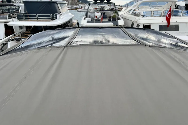  Yacht Photos Pics Luxury yachts docked at marina, featuring a 2021 Princess F55 model.