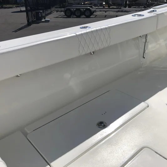  Yacht Photos Pics 2026 Pair Customs 24 Center Console DV boat interior with sleek white finish.