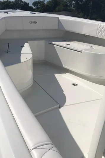  Yacht Photos Pics 2026 Pair Customs 24 Center Console DV boat interior with white seating and spacious deck.