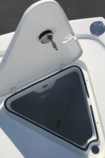  Yacht Photos Pics Open storage compartment on 2026 Pair Customs 24 Center Console DV boat.