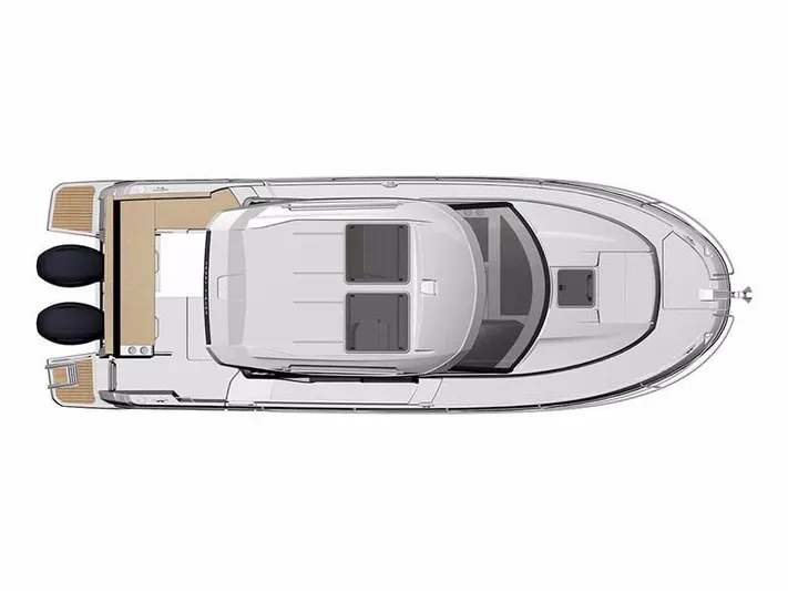 Pearl Yacht Photos Pics Top view of 2024 Jeanneau NC 895 motorboat layout.