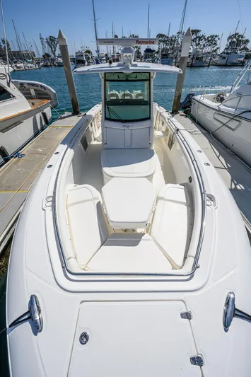 Nothing But Net Yacht Photos Pics 2016 Boston Whaler 350 Outrage docked at marina.