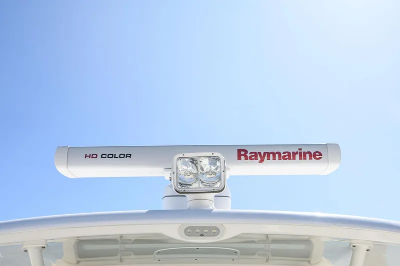 Nothing But Net Yacht Photos Pics Raymarine HD Color radar on 2016 Boston Whaler 350 Outrage.