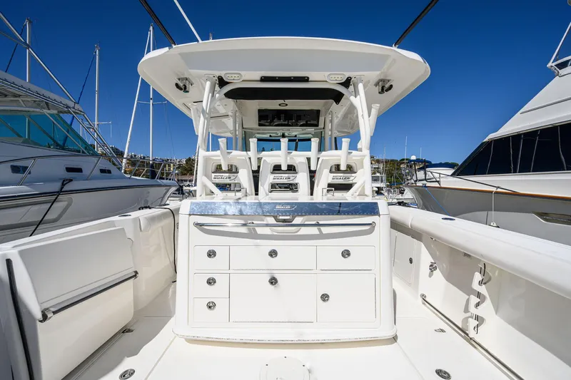 Nothing But Net Yacht Photos Pics Boston Whaler 350 Outrage 2016, luxurious boat dock interior.