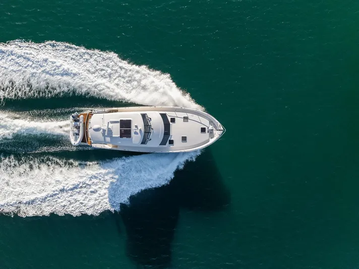 Blue Sky *name Reserved Yacht Photos Pics Aerial Running