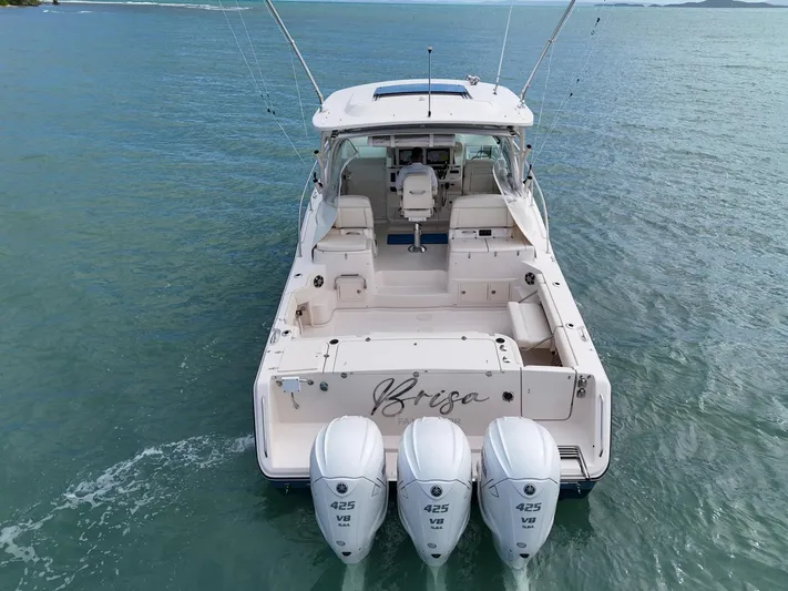  Yacht Photos Pics 2021 Grady-White Express 370 boat with triple 425 V8 engines on the water.