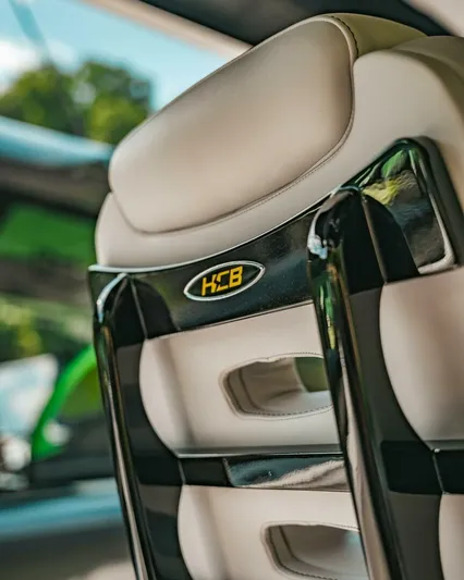  Yacht Photos Pics 2024 HCB 42 Lujo boat seat with sleek design and luxurious finish.