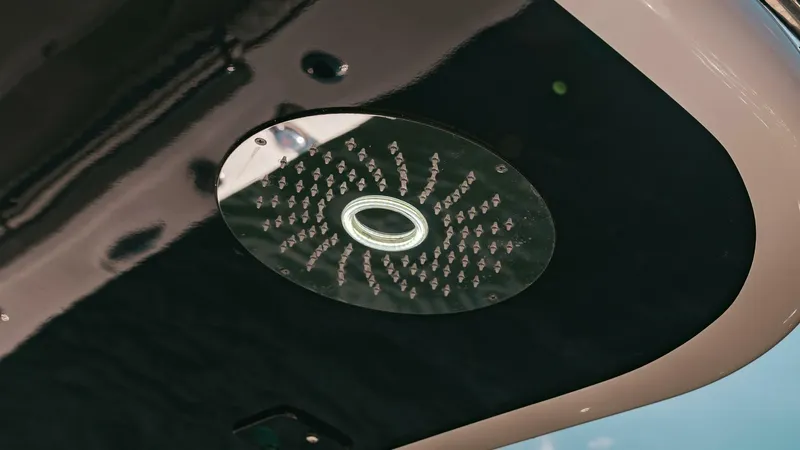  Yacht Photos Pics Underwater LED light on 2024 HCB 42 Lujo boat hull.