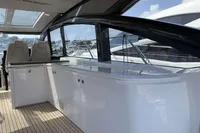 2016 Princess V58 Open yacht interior with sleek design and modern seating.