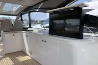 Luxury interior of 2016 Princess V58 Open yacht with sleek design and modern amenities.