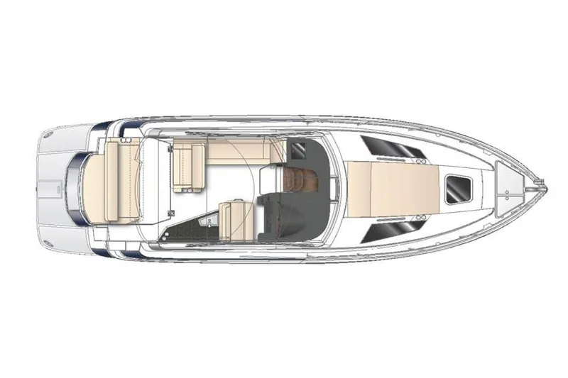 Popsicle Yacht Photos Pics Top view layout of 2019 Regal 35 Sport Coupe boat.