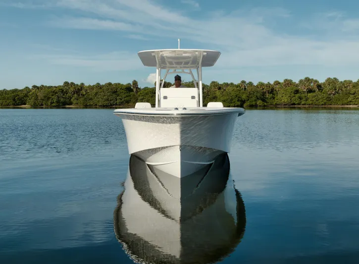 New Build Yacht Photos Pics 2024 Birdsall 30 boat on calm water with clear sky background.