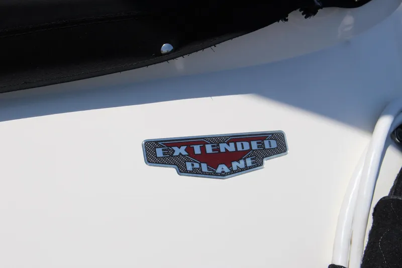 Happy Ours Yacht Photos Pics 2008 Chaparral 350 Signature Extended Plane logo on white surface.