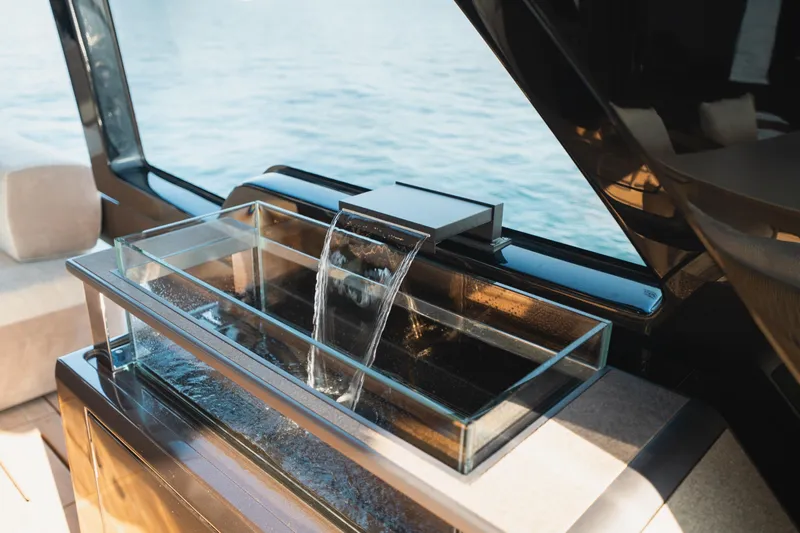 Explocean 3 Yacht Photos Pics Luxurious Explorer 62 yacht sink with modern waterfall faucet, 2025 model.