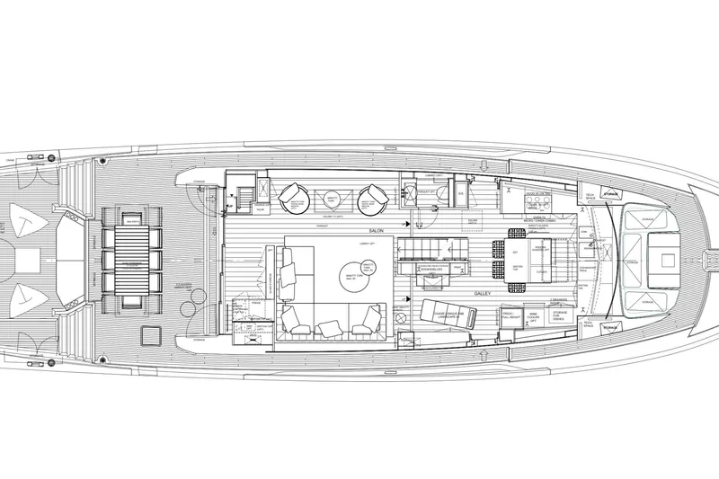  Yacht Photos Pics Floor plan of 2025 Sanlorenzo SX88 yacht, showcasing interior layout and design.