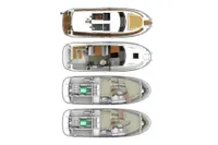 Floor plan of 2018 Nimbus 365 boat, showcasing interior layout and design.