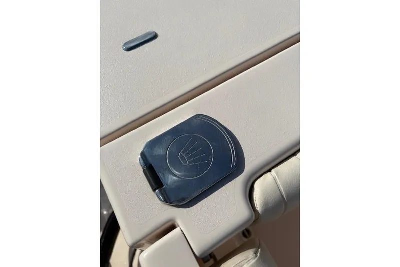  Yacht Photos Pics 2013 Grady-White Canyon 336 boat detail with latch and textured surface.