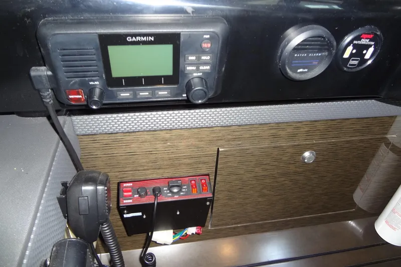 Imagine Yacht Photos Pics 2021 Cruisers Yachts 50 Cantius dashboard with Garmin marine electronics.