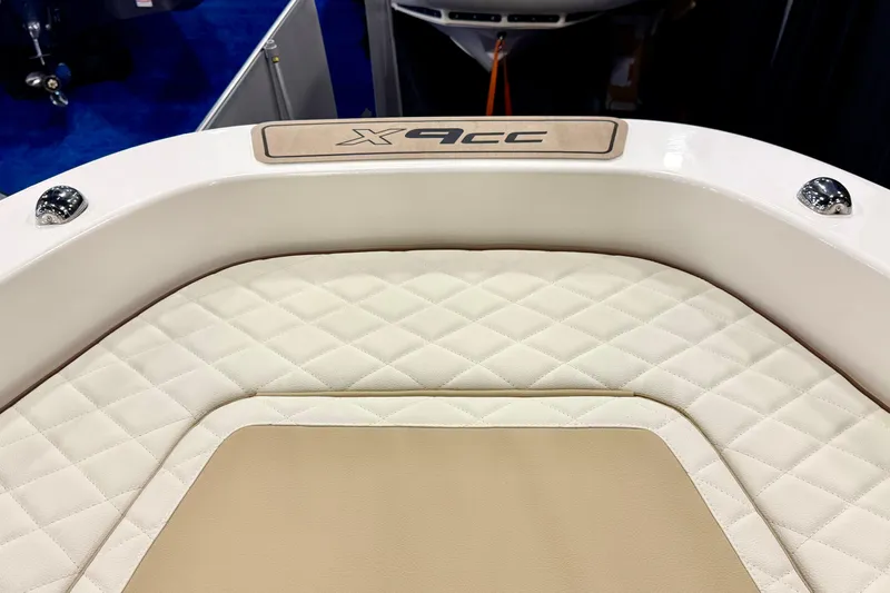  Yacht Photos Pics Luxurious Zodiac X9CC 2026 boat interior with quilted seating and sleek design.