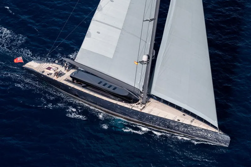 Ngoni Yacht Photos Pics Royal Huisman Dubois Mega Sloop 2017 sailing on open sea.