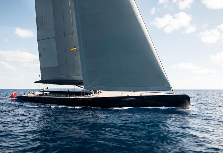 Ngoni Yacht Photos Pics Royal Huisman Dubois Mega Sloop 2017 sailing on open sea.