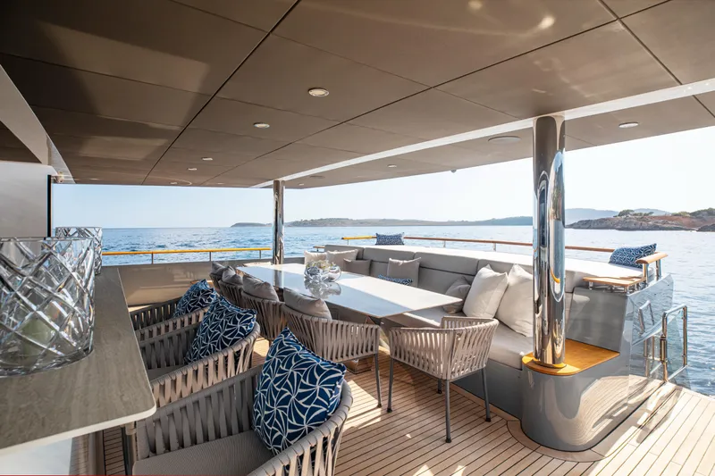 37xp-17 Yacht Photos Pics Luxurious 2026 Numarine 37XP-17 yacht deck with elegant seating and ocean view.