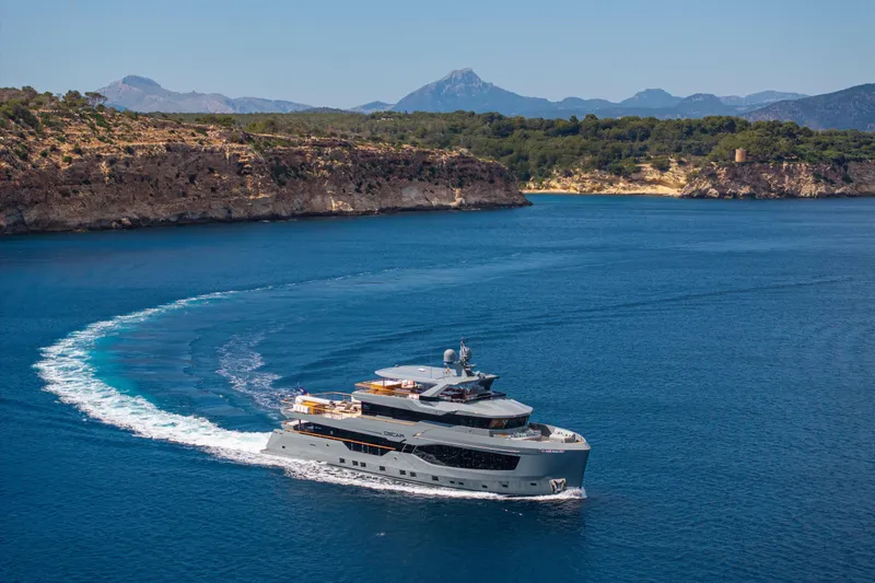 37xp-17 Yacht Photos Pics Luxury yacht Numarine 37XP-17 cruising in scenic coastal waters, 2026 model.