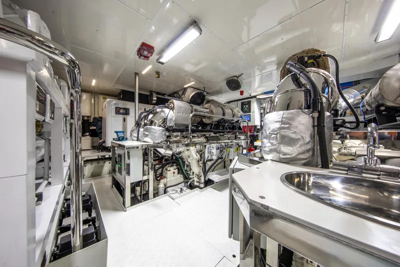 37xp-17 Yacht Photos Pics Engine room of 2026 Numarine 37XP-17 yacht, featuring advanced machinery and sleek design.